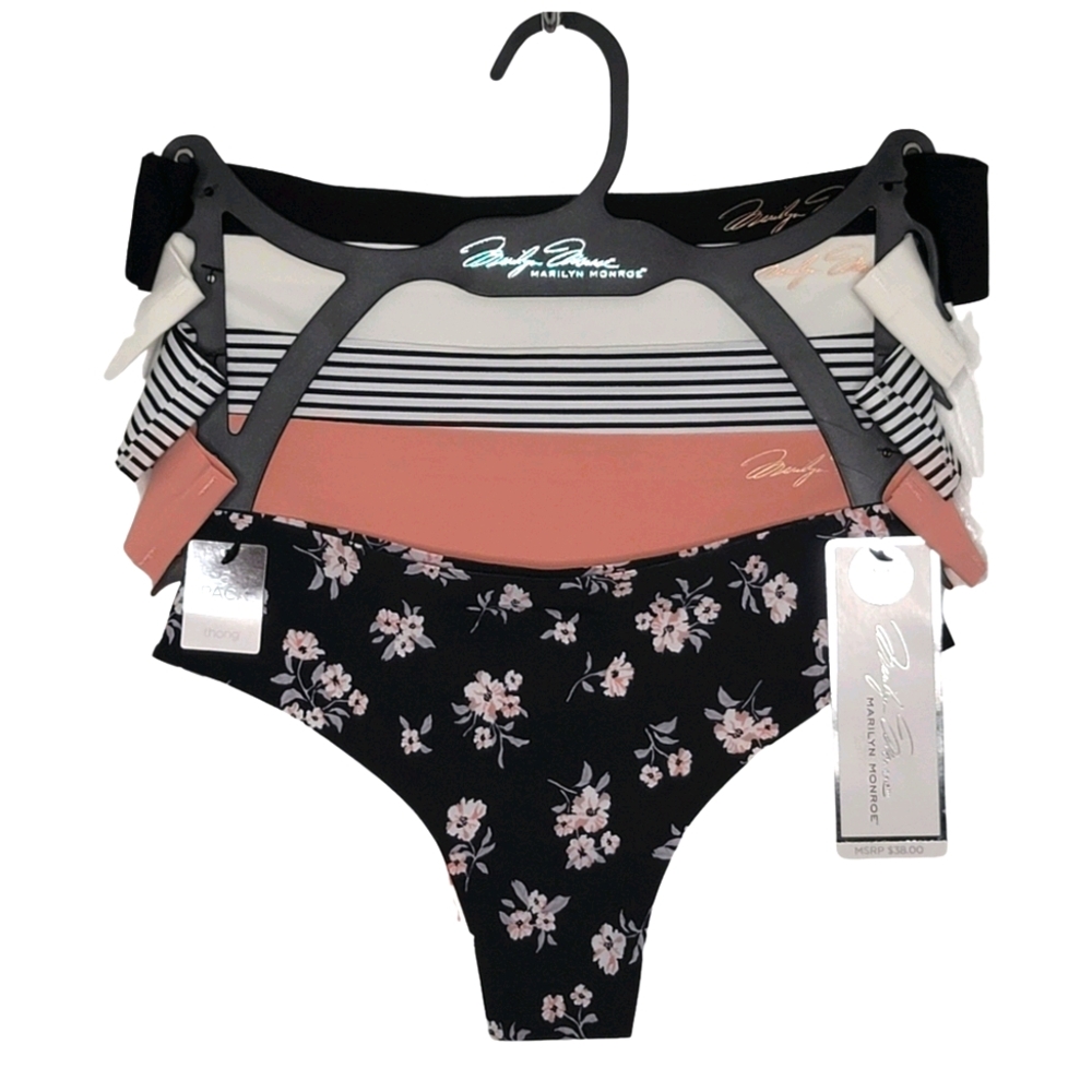 NWT Marilyn Monroe Set 5 Seamless Thong Underwear